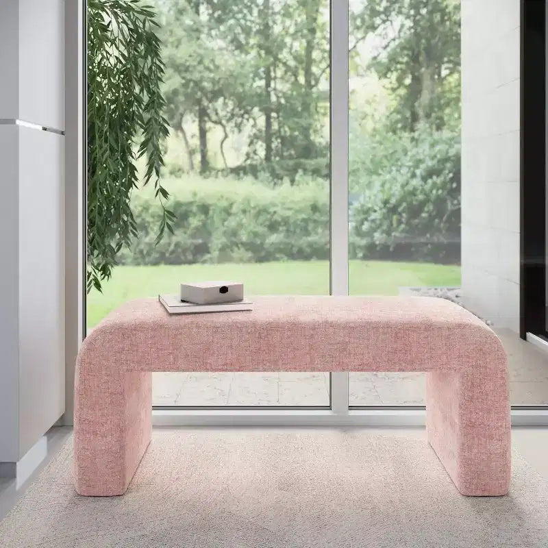 Panca Jofran, Sophia moderna di lusso in tessuto curvilineo Jacquard a cascata - Piccola