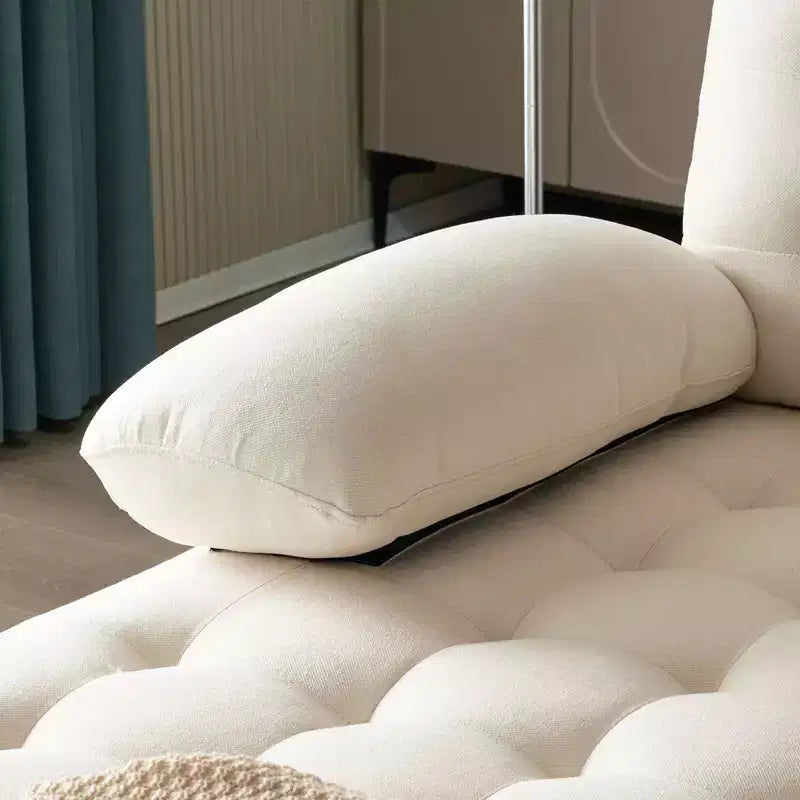Karl Home | Divano a 4 posti a U tufted Chellie con braccioli e piano imbottito, 279 cm, Grigio