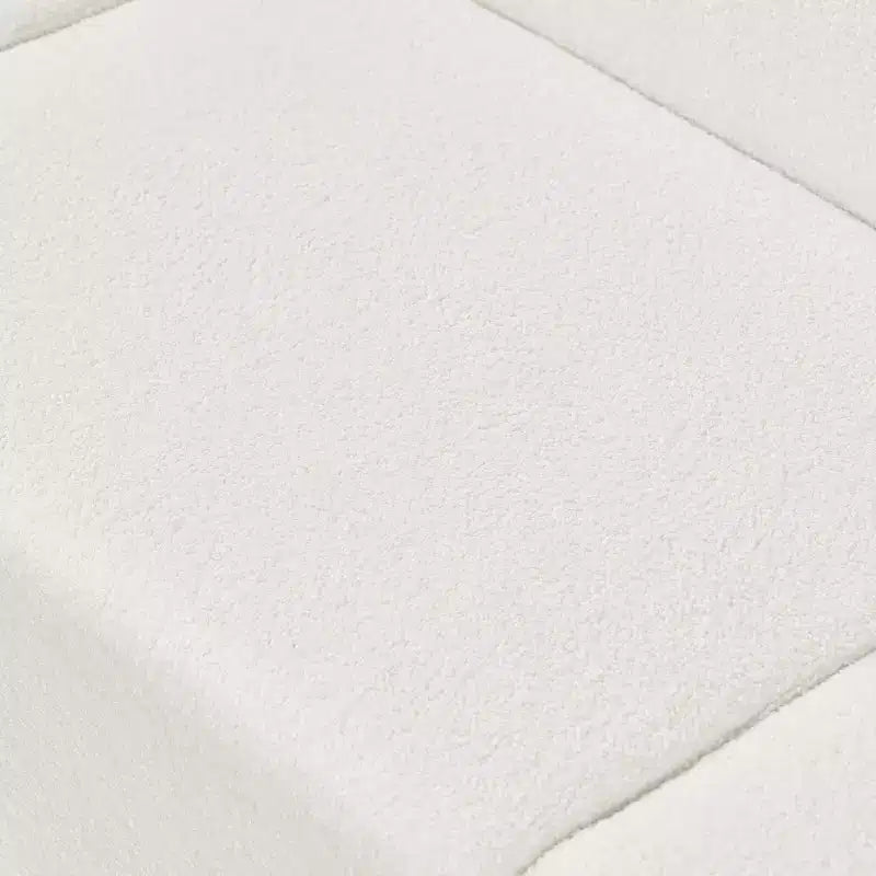 Divano Sezionale Curvo a L da 104 PolliciRivestimento in Bouclé Premium e Lusso Scultoreo a Quattro Posti per un Living Spazioso