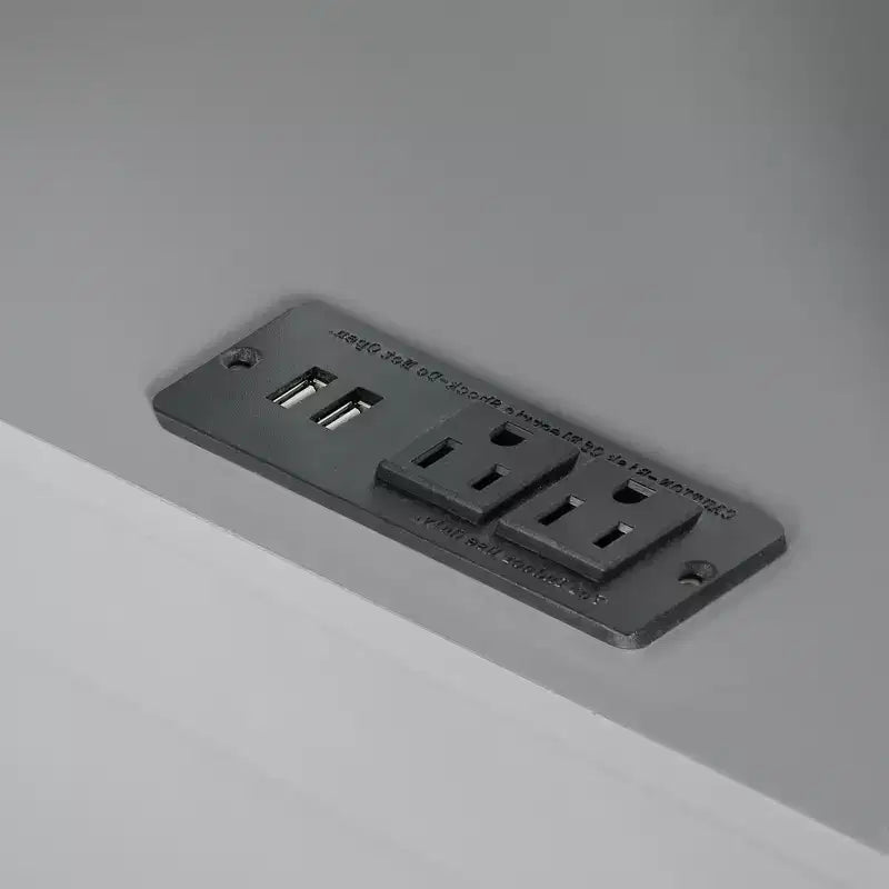 Letti a castello separabili in legno, con scrivania e cassetti, a forma di L, con porte USB e luce LED per bambini e ragazzi