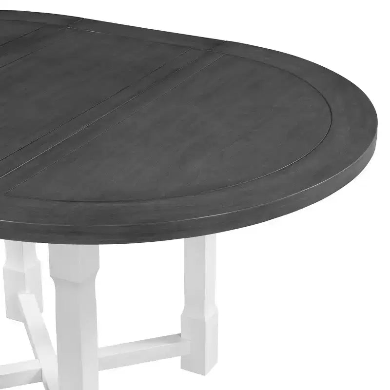 GDFStudio Judith Set da Pranzo 5 Pezzi con Tavolo Rotondo Allungabile e Sedie Imbottite