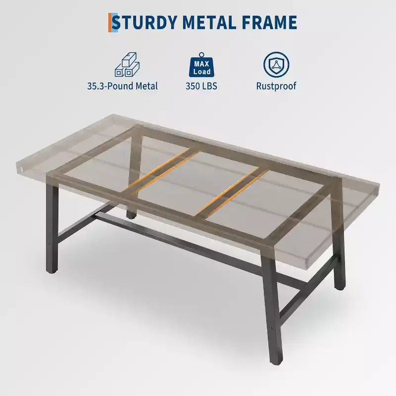 Tavolo da pranzo industriale per 4-6 persone, tavolo da cucina in legno lungo 160 cm con robusta struttura in metallo – rettangolare, per 4-6 posti a sedere, per cena