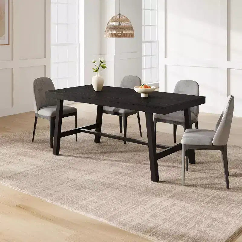 Tavolo da pranzo industriale per 4-6 persone, tavolo da cucina in legno lungo 160 cm con robusta struttura in metallo – rettangolare, per 4-6 posti a sedere, per cena