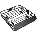 150LB Heavy Duty Roof Rack Basket, 39.2x43.7 Universal Roof Rack Cargo Carrier Basket Rooftop Luggage Holder Weather Resistant Top Mount Cargo Rack