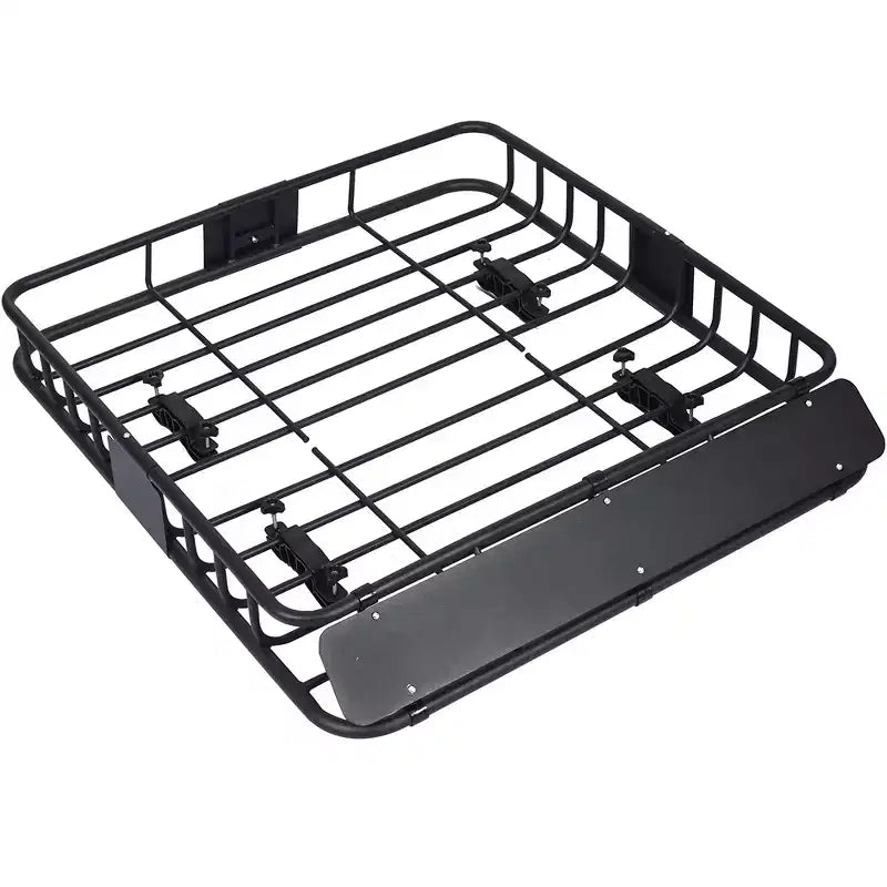 150LB Heavy Duty Roof Rack Basket, 39.2x43.7 Universal Roof Rack Cargo Carrier Basket Rooftop Luggage Holder Weather Resistant Top Mount Cargo Rack