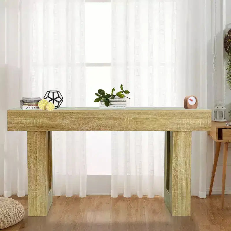 Tavolo consolle in legno massello per ingresso, tavolino da divano da 63 pollici in stile rustico per ingresso dietro il divano, tavolini rettangolari per soggiorno, corridoio, atrio