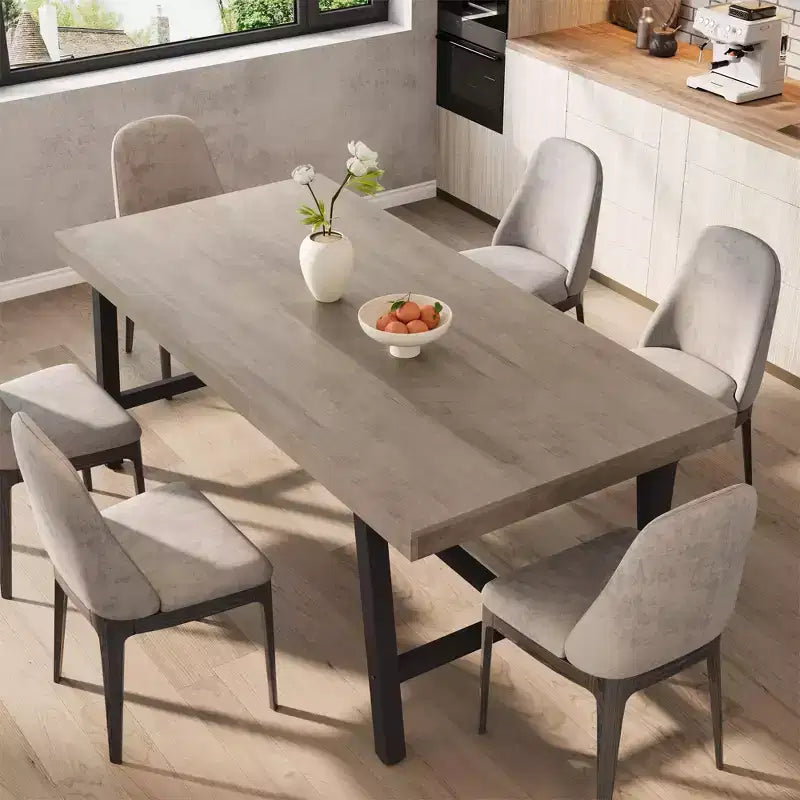 Tavolo da Pranzo Industriale per 6-8 Persone, Tavolo da Cucina Lungo 180 cm in Legno con Robusta Struttura in Metallo e Finitura Marrone Rustico (Marrone, Lunghezza 180 cm)