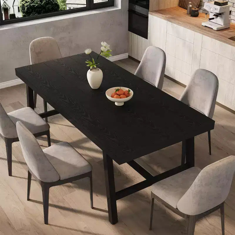 Tavolo da Pranzo Industriale per 6-8 Persone, Tavolo da Cucina Lungo 180 cm in Legno con Robusta Struttura in Metallo e Finitura Marrone Rustico (Marrone, Lunghezza 180 cm)