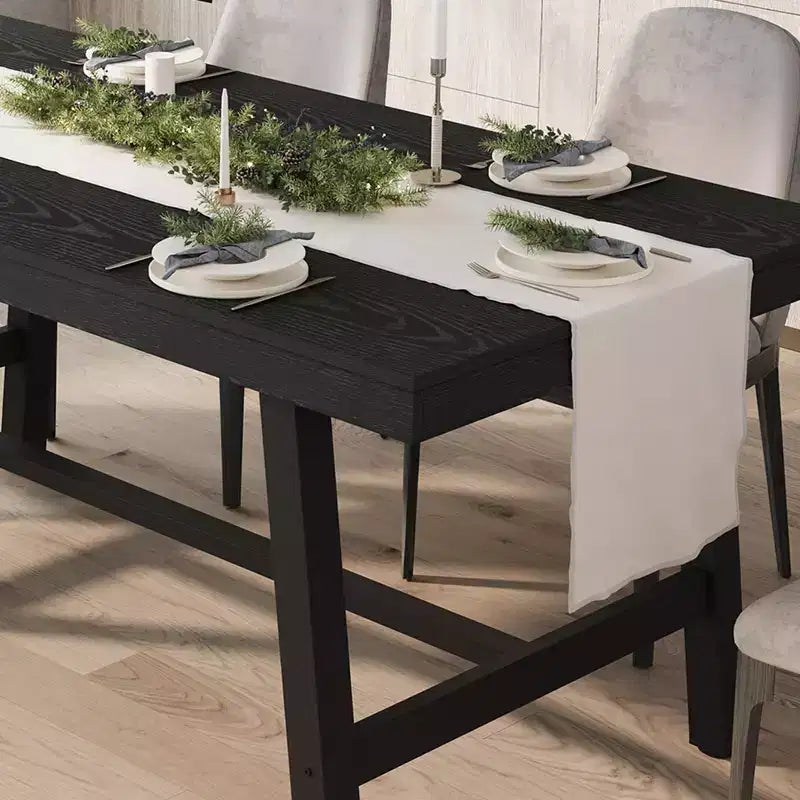 Tavolo da Pranzo Industriale per 6-8 Persone, Tavolo da Cucina Lungo 180 cm in Legno con Robusta Struttura in Metallo e Finitura Marrone Rustico (Marrone, Lunghezza 180 cm)