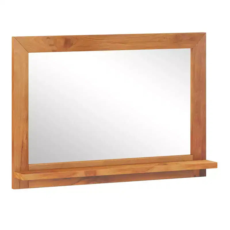 Costway Specchio Decorativo Rettangolare 27,5 x 20 Pollici Specchio da Parete Rustico con Mensola
