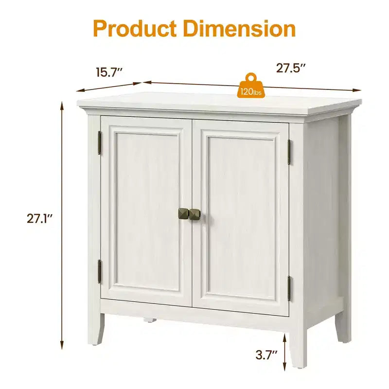 Heynemo, mobile buffet a 2 ante con contenitore, credenza bohémien con ripiani regolabili, mobile credenza in legno, tavolo console bianco-grigiastro per camera da letto