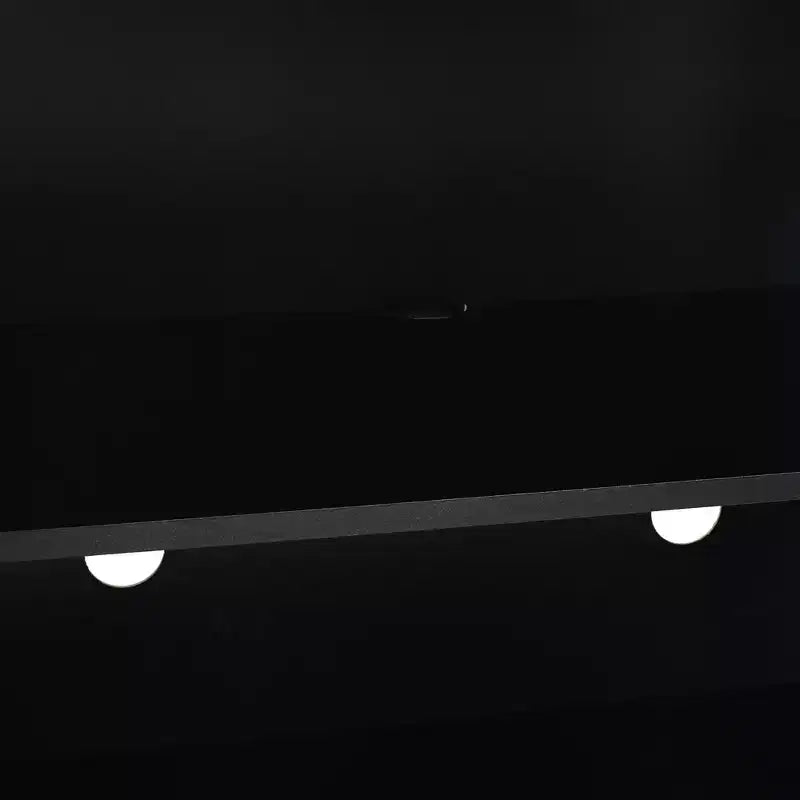 Hostack Madia a 2 Ante Curva con Dettagli Dorati e Ante Intrecciate, Credenza Contenitore per Sala da Pranzo e Soggiorno, Nero