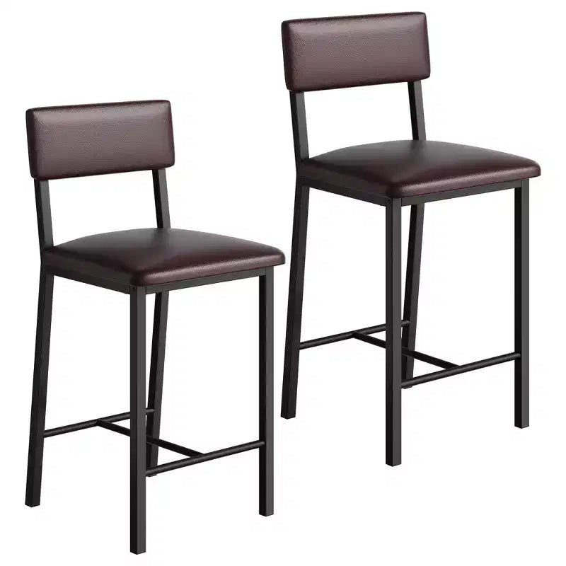 Set di 4 sgabelli da bar, sgabelli da bar imbottiti ad altezza bancone con schienale e poggiapiedi, sedie alte da bar con cuscino spesso, per sala da pranzo