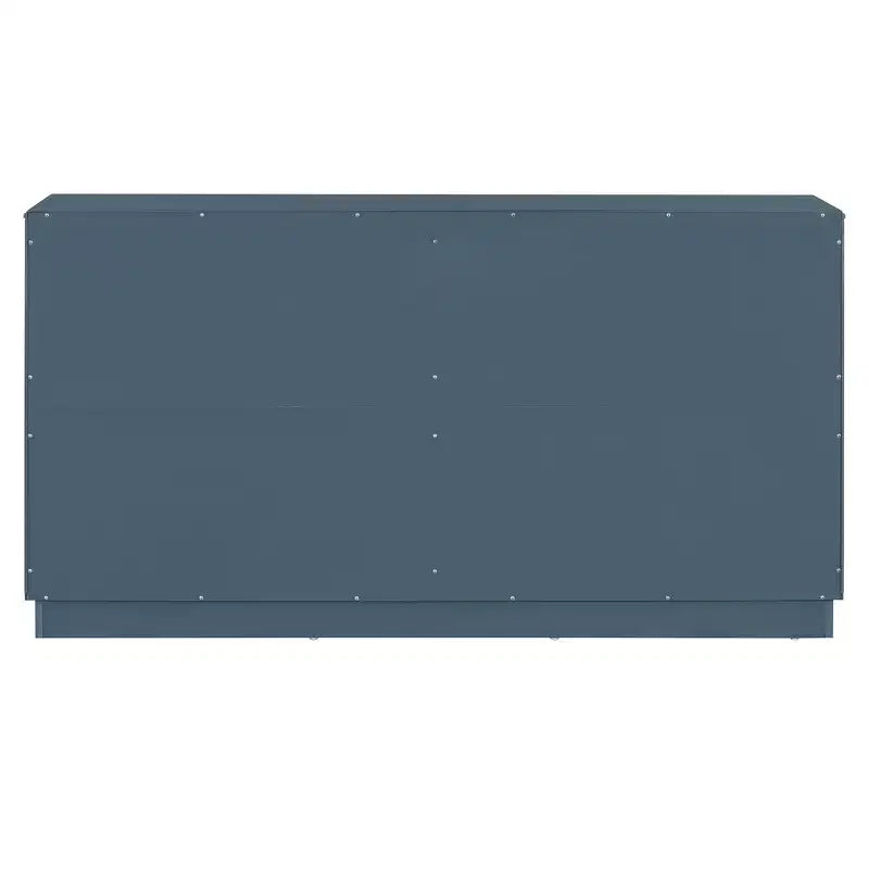 Credenza Hostack con ripiani regolabili e maniglie argentate per sala da pranzo e soggiorno, blu antico