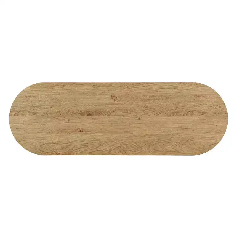 Hostack Credenza Curva a 2 Ante con Finiture Dorate e Ante in Rattan Intrecciato per Sala da Pranzo, Naturale