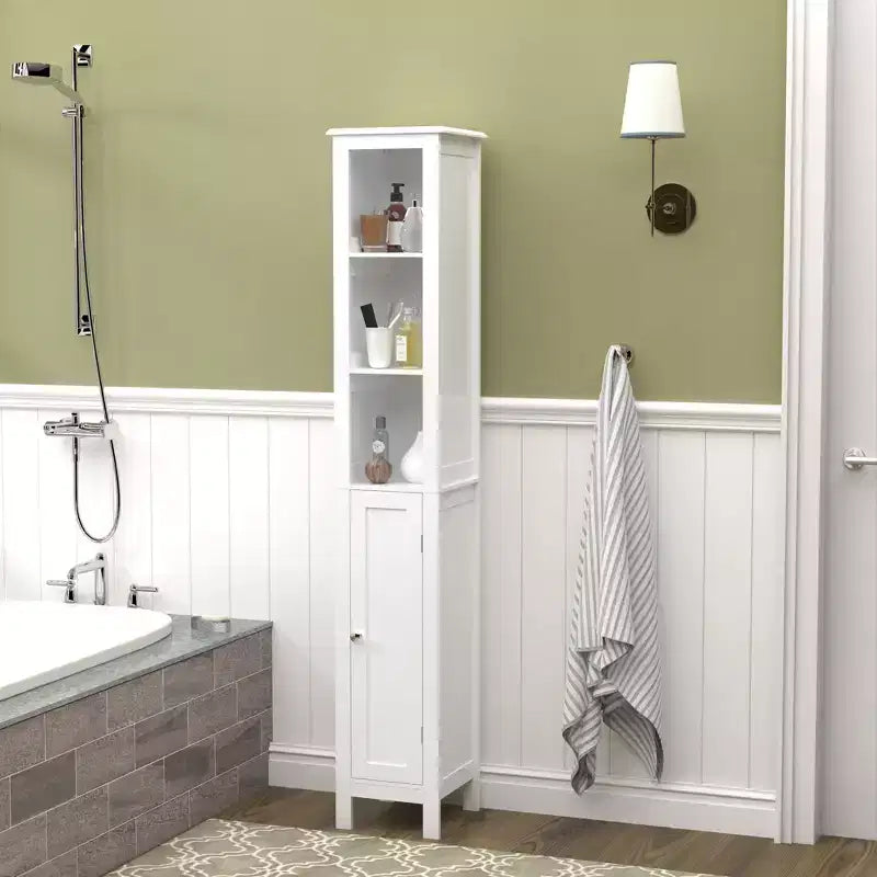 Mobiletto da bagno GDFStudio Marcotte con ripiani regolabili e ante reversibili