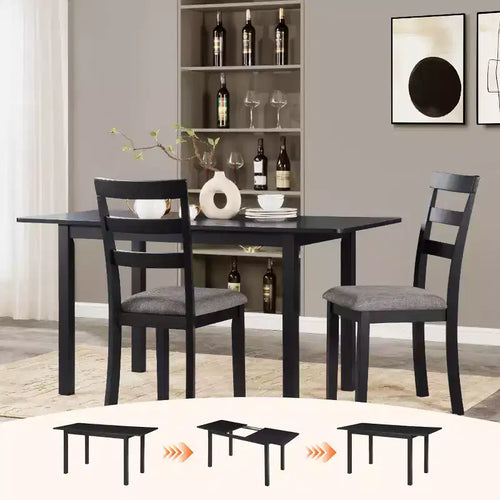 Tavolo da pranzo allungabile 59 | Posti a sedere 4-8 | Tavolo moderno con ante a ribalta per cucina e ufficio domestico per piccoli spazi