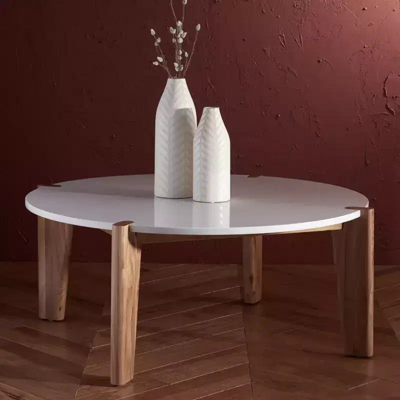 Tavolino da caffè rotondo con ripiano in marmo Garcia - SFV2306 - Safavieh Couture