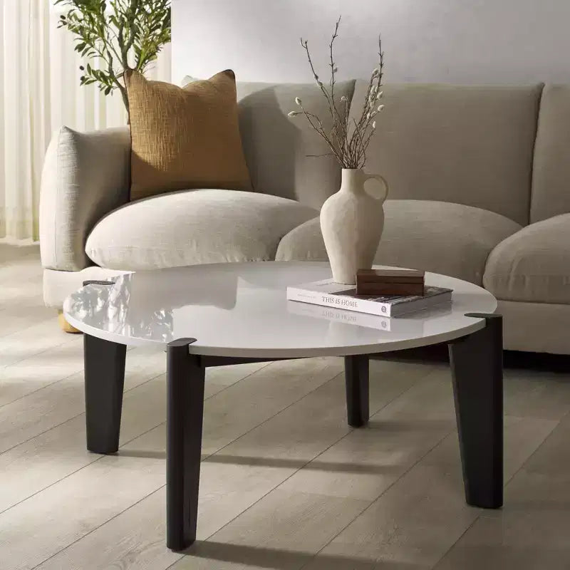 Tavolino da caffè rotondo con ripiano in marmo Garcia - SFV2306 - Safavieh Couture