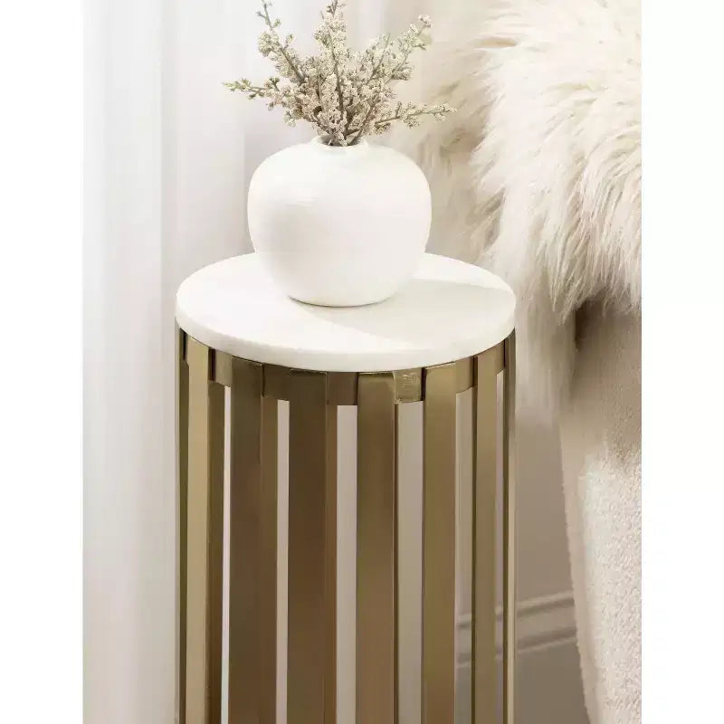 Tavolino rotondo in legno Kate and Laurel Paynter