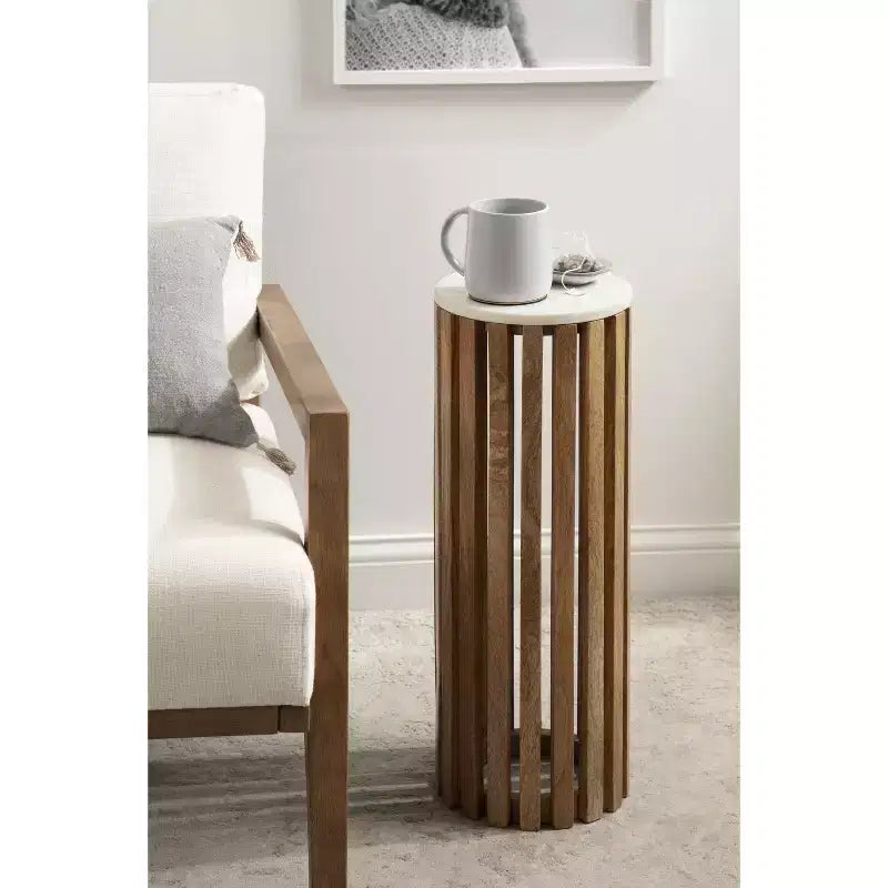 Tavolino rotondo in legno Kate and Laurel Paynter