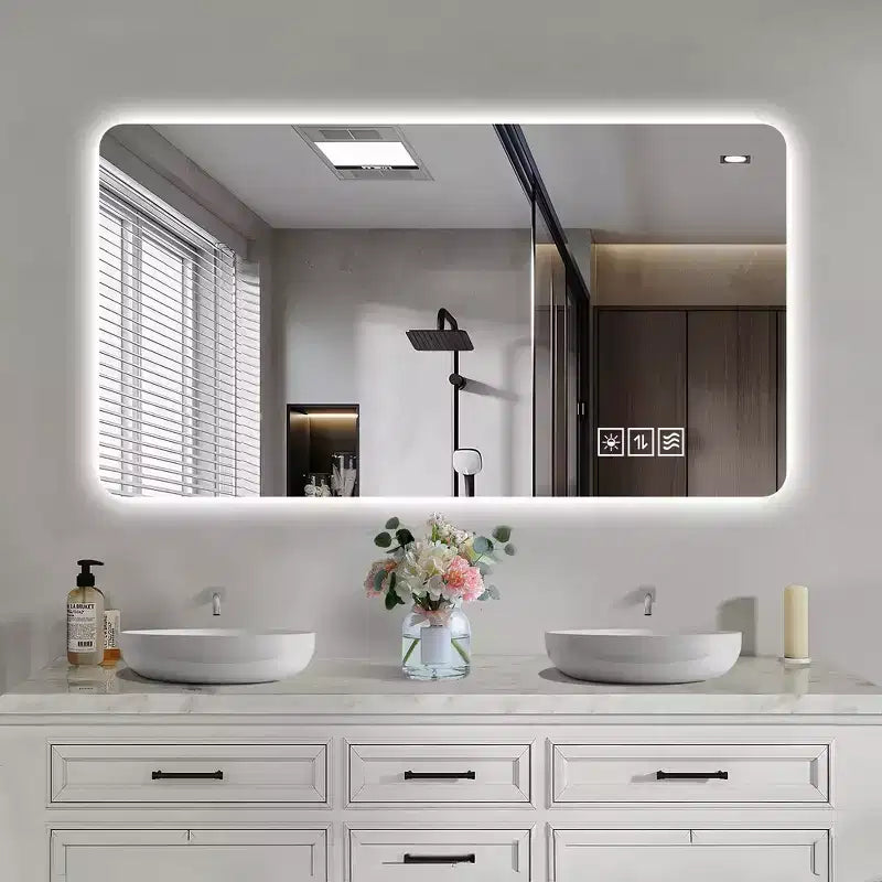 Specchio da parete per bagno Whisen Rimless Touchable con funzione antiappannamento