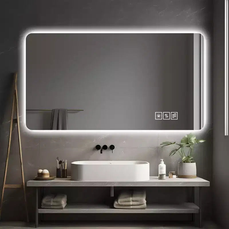 Specchio da parete per bagno Whisen Rimless Touchable con funzione antiappannamento