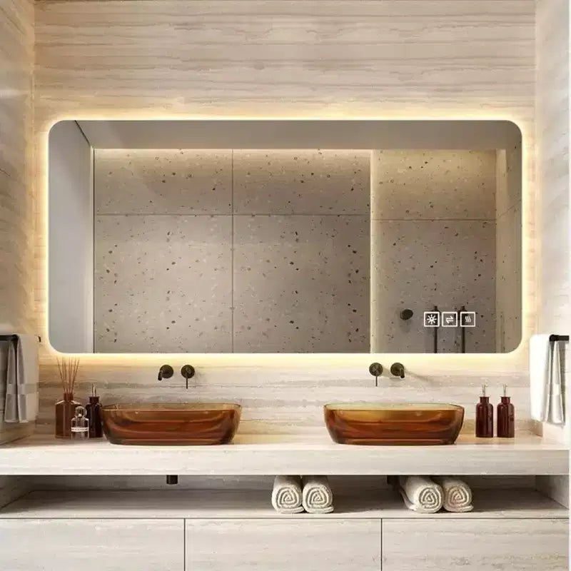 Specchio da parete per bagno Whisen Rimless Touchable con funzione antiappannamento