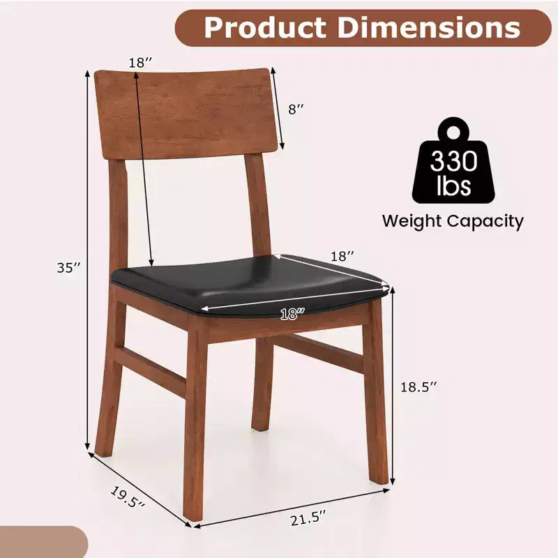 Costway Sedie da Pranzo Set da 2/4 con Gambe in Legno di Caucciù e Seduta Rivestita Schienale Curvo