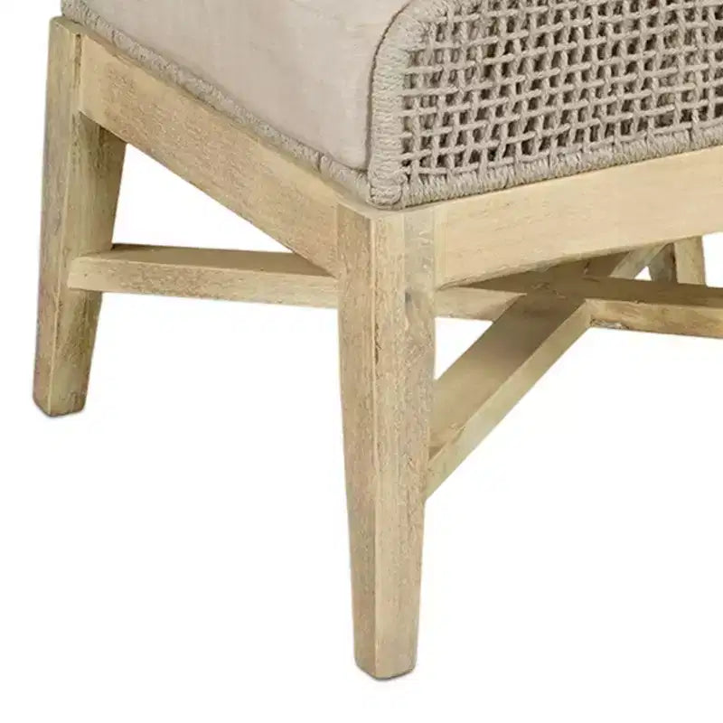 Set di 2 sedie da pranzo Royal Hampton | Legno di mango lavorato a mano | Intreccio in corda di cotone