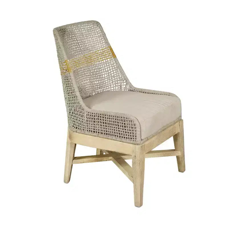 Set di 2 sedie da pranzo Royal Hampton | Legno di mango lavorato a mano | Intreccio in corda di cotone