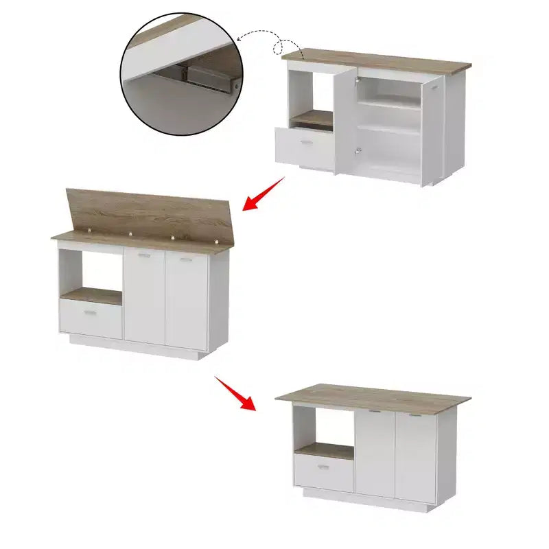 Mobile Toeletta Moderno Famapy con Ripiani Regolabili, Scarpiera Toeletta con Anta Laterale Pieghevole, Tavolo da Trucco per Ingresso e Camera da Letto