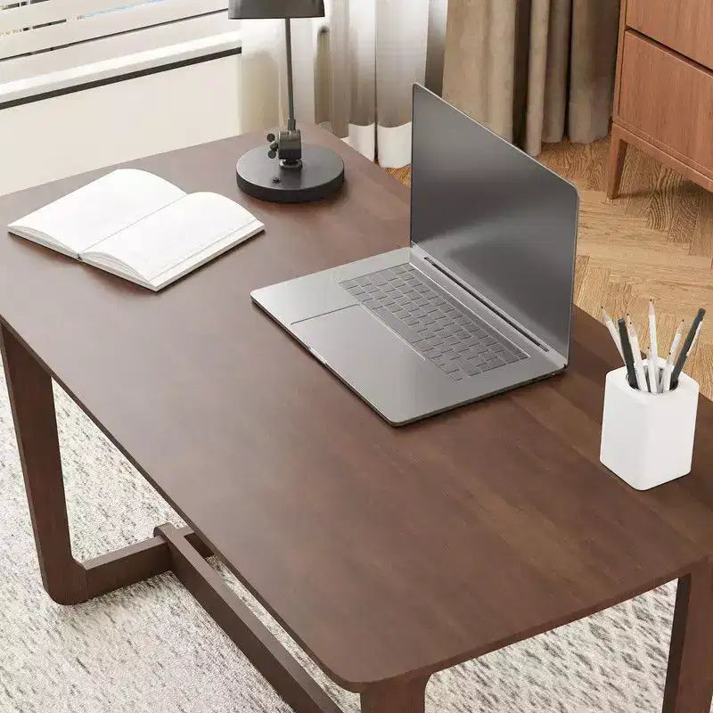 Famapy Scrivania Classica in Legno di Gomma con Ampia Superficie, Tavolo Rustico Stile Fattoria, Tavolo Versatile per la Casa, Resistente per Soggiorno/Studio/Camera da Letto