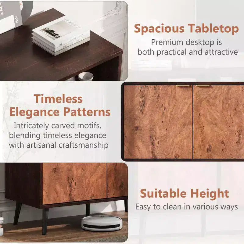 Mobile credenza con cassetti (set da 2), credenza buffet grande 31,5 pollici con armadio contenitore