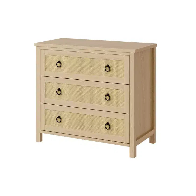 Cassettiera in Rattan a 7 Cassetti, Cassettiera Boho per Camera da Letto, Cassettiera, Organizzatore per Armadio, Cassettiera in Legno Naturale per Camera da Letto, Soggiorno, Ingresso