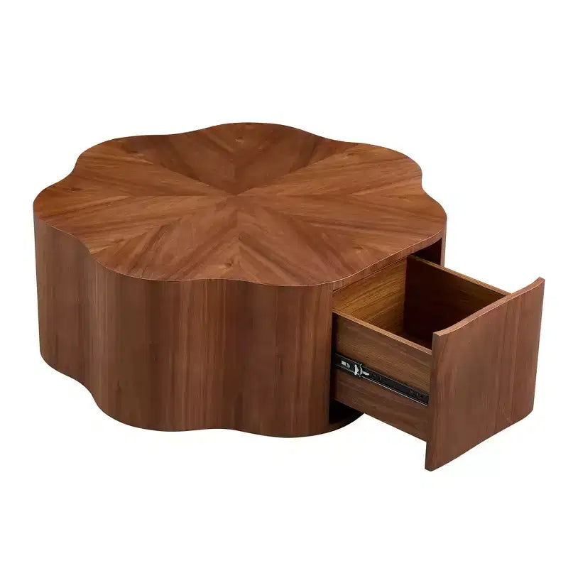 Tavolino da salotto rustico in legno GDFStudio Julian con cassetto nascosto