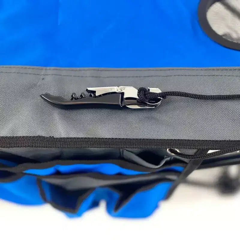 Tavolo da vino pieghevole portatile da esterno HOMLUX con altezza regolabile, portabicchieri, borsa portaoggetti