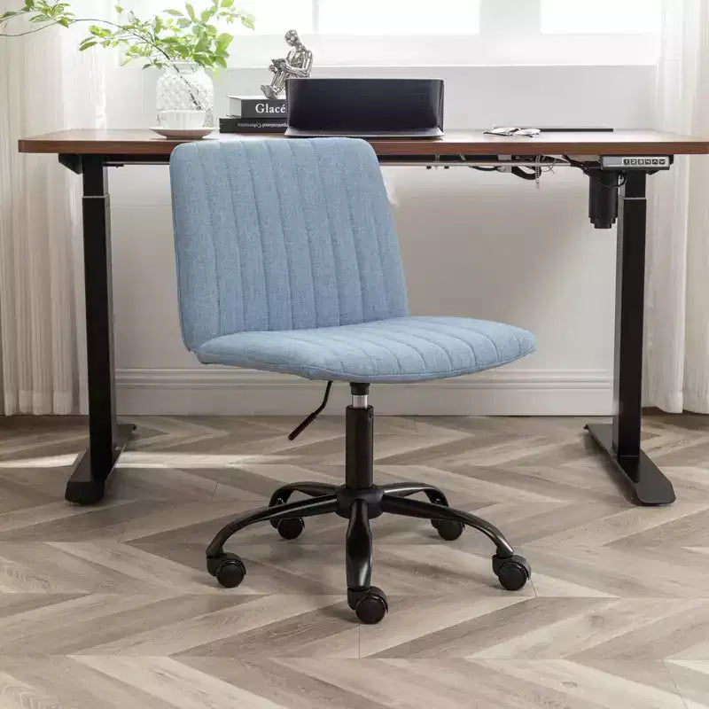 Okak Sedia da Ufficio Senza Braccioli, Sedia Ergonomica da Scrivania Regolabile in Altezza con Ruote, Sedia Girevole a 360° per Casa, Ufficio