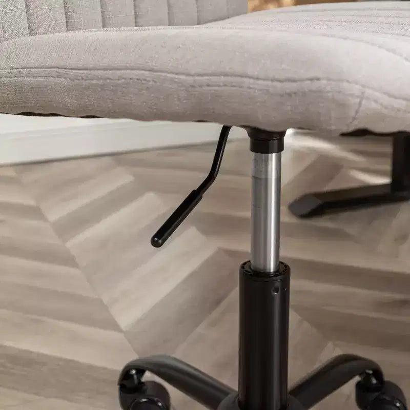Okak Sedia da Ufficio Senza Braccioli, Sedia Ergonomica da Scrivania Regolabile in Altezza con Ruote, Sedia Girevole a 360° per Casa, Ufficio