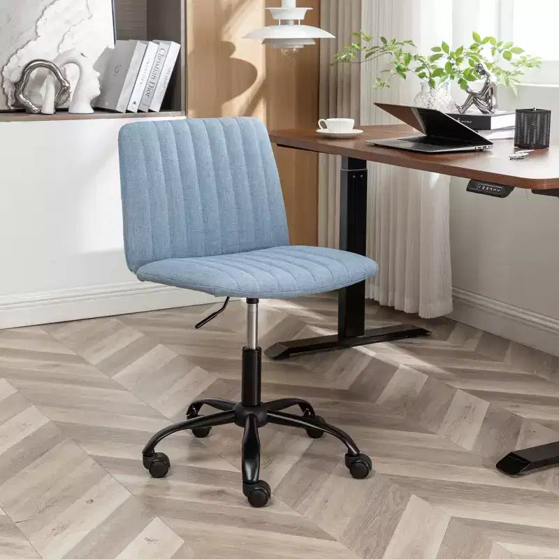 Okak Sedia da Ufficio Senza Braccioli, Sedia Ergonomica da Scrivania Regolabile in Altezza con Ruote, Sedia Girevole a 360° per Casa, Ufficio