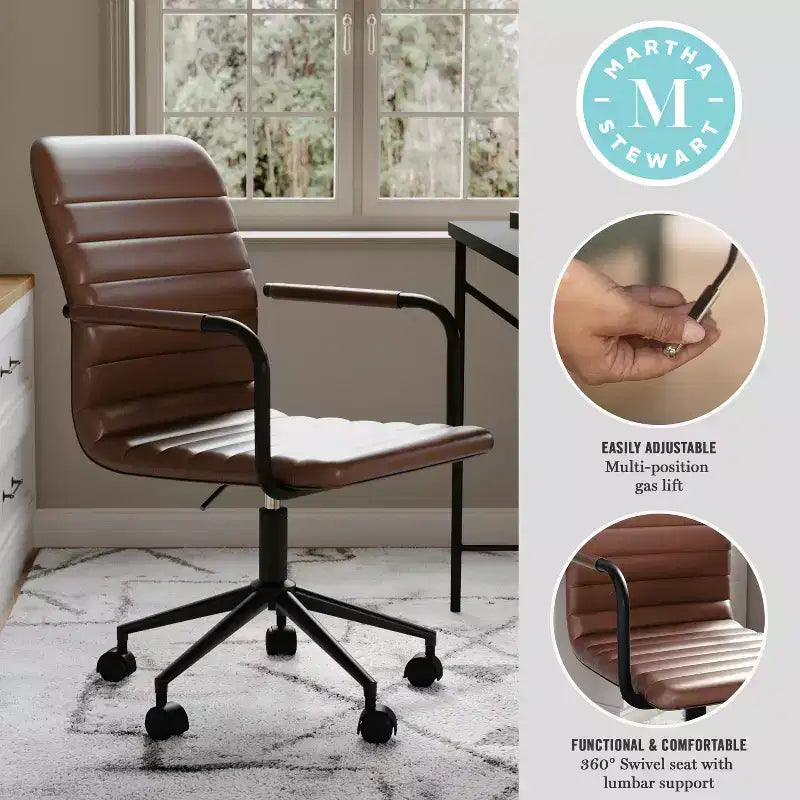 Sedia da ufficio imbottita Martha Stewart Taytum