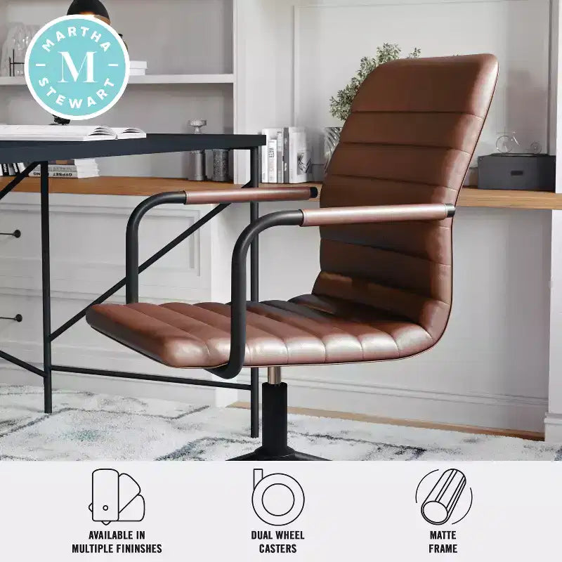 Sedia da ufficio imbottita Martha Stewart Taytum