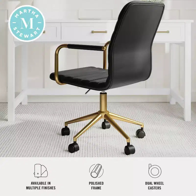 Sedia da ufficio imbottita Martha Stewart Taytum