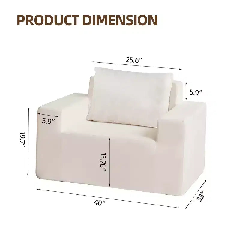 Divano Bean Bag in schiuma in scatola con cuscino, grande e comodo, per soggiorno, camera da letto o area gaming
