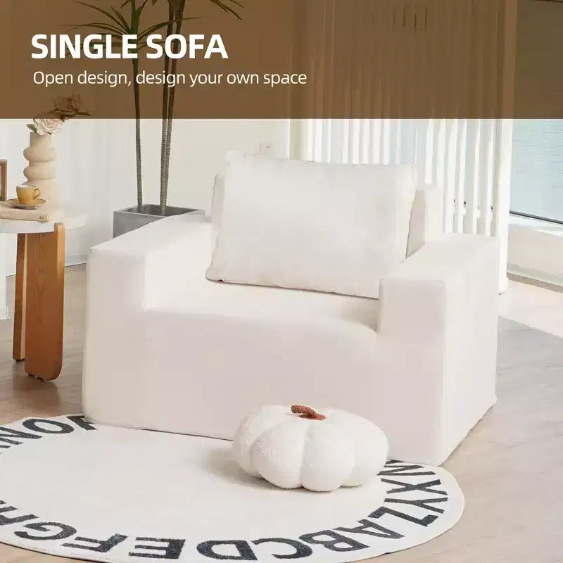 Divano Bean Bag in schiuma in scatola con cuscino, grande e comodo, per soggiorno, camera da letto o area gaming
