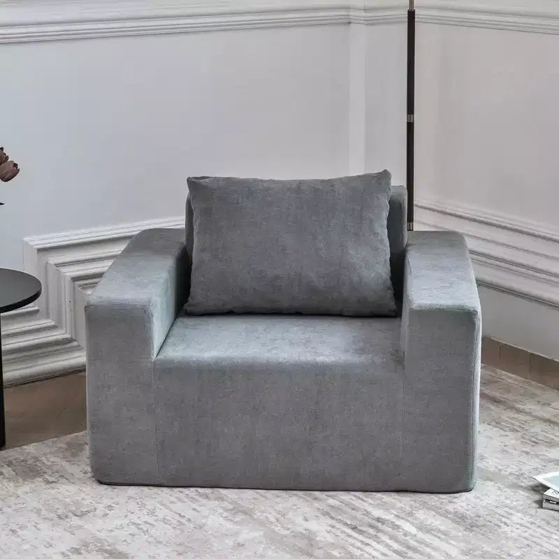 Divano Bean Bag in schiuma in scatola con cuscino, grande e comodo, per soggiorno, camera da letto o area gaming