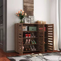 Okak Shoe Cabinet, 5-Tier Shoe Cabinet with Three Doors and Adjustable Shelves, Shoe rack for Entryway, Living Room, Hallway
