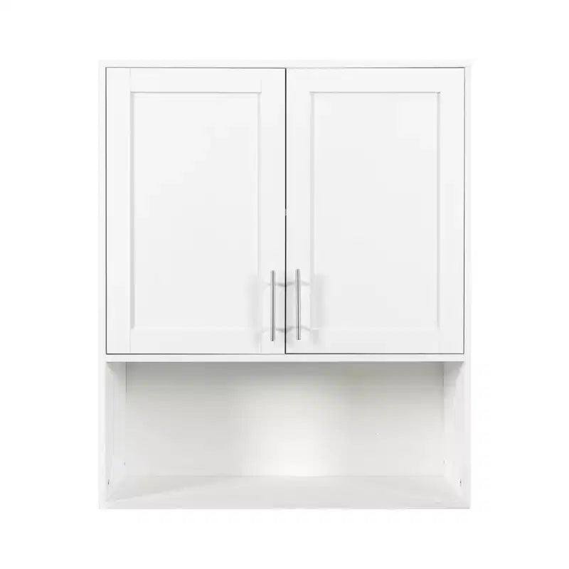 GDFStudio Samuel Mobile Bagno a Specchio Moderno 80 cm con Vano Porta Fazzoletti, 2 Ante e Ripiano Regolabile