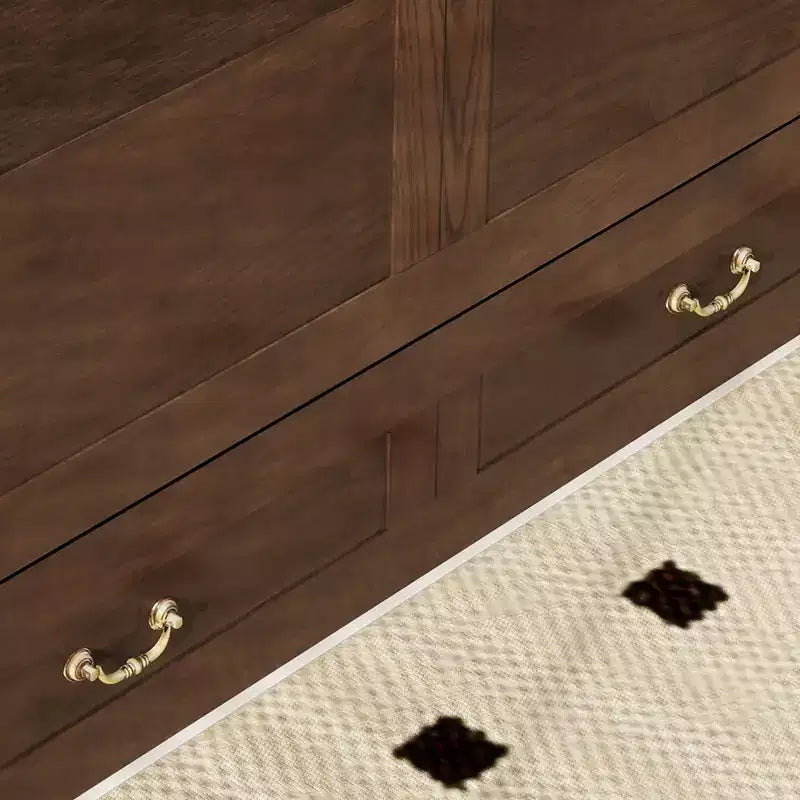 Keloyid Haimyy Letto a scomparsa matrimoniale in legno massello con caricatore integrato e 2 robusti cassetti
