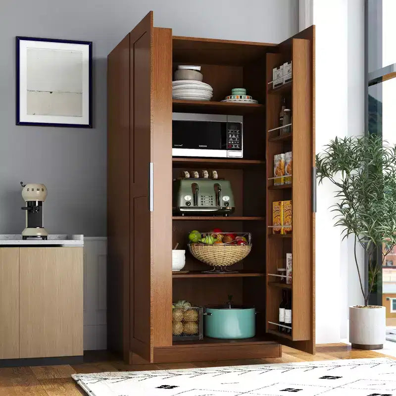 GDFStudio Helene Dispensa da cucina alta 160 cm con 2 ante e ripiani